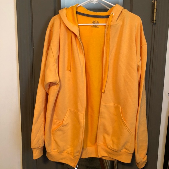 fruit of the loom yellow hoodie